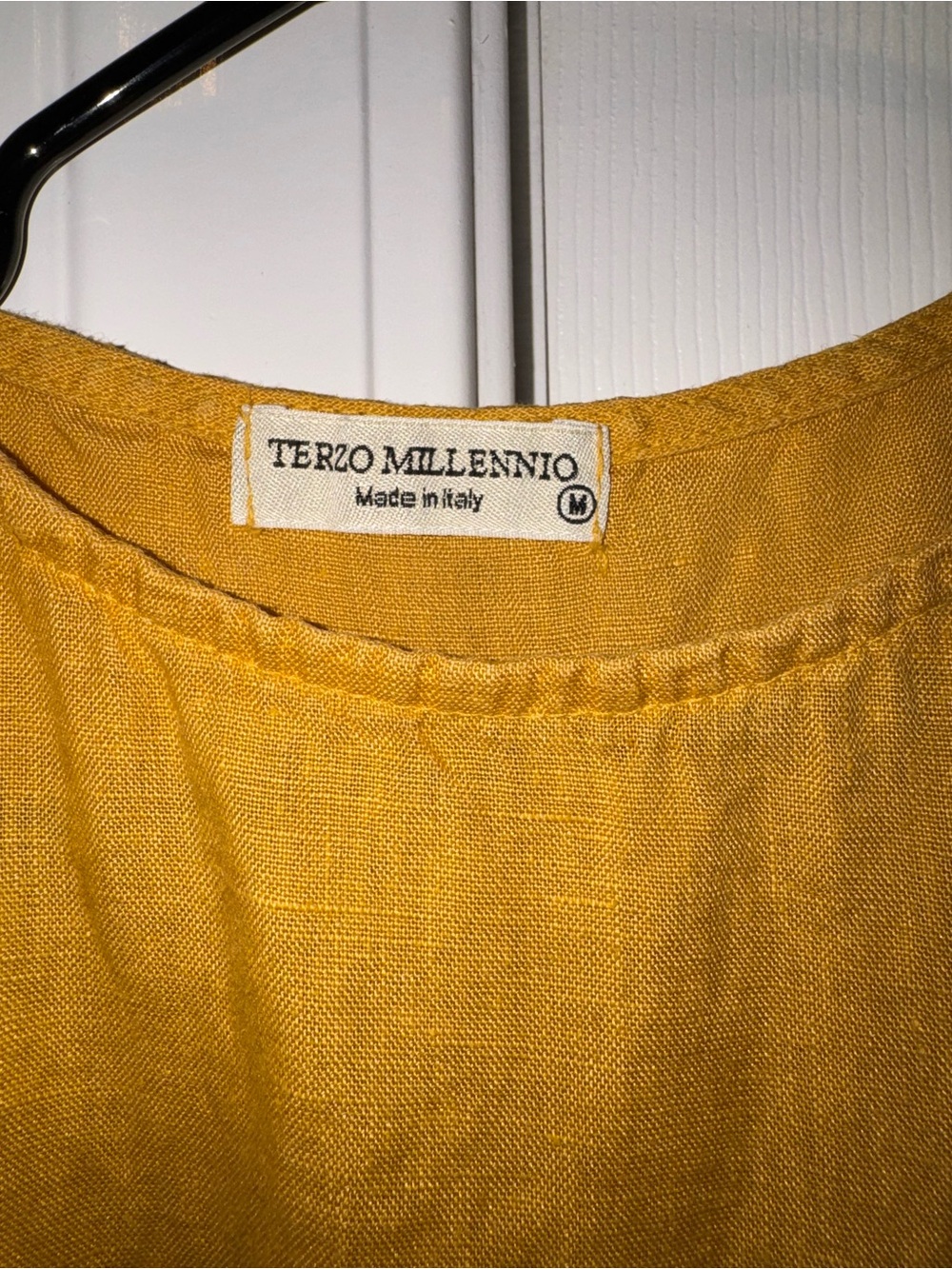 100% LINEN Terzo Millennio - Linen Tank Top with Crochet Hem - Picture 4 of 5